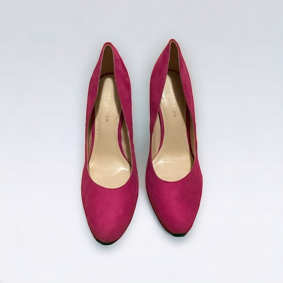 Barbie core , Marc Fisher Dapple Dark Pink Suede stiletto pump - Picture 5 of 6
